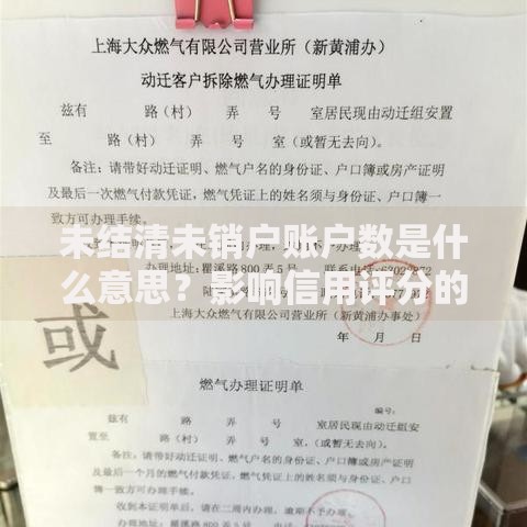 未结清未销户账户数是什么意思？影响信用评分的关键指标