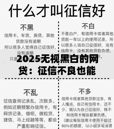 2025无视黑白的网贷：征信不良也能低息借贷吗？
