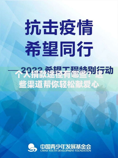 个人捐款途径有哪些？这些渠道帮你轻松献爱心