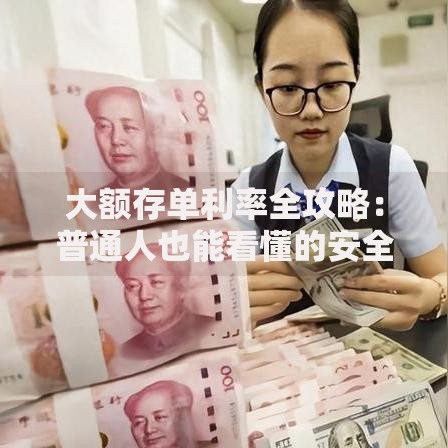 大额存单利率全攻略：普通人也能看懂的安全理财法则
