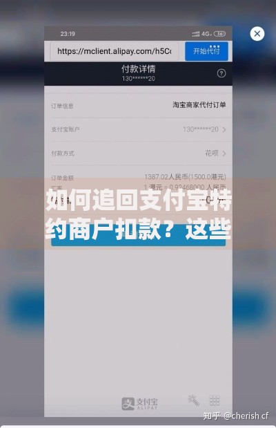 如何追回支付宝特约商户扣款？这些方法亲测有效