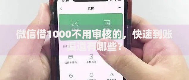 微信借1000不用审核的，快速到账渠道有哪些？