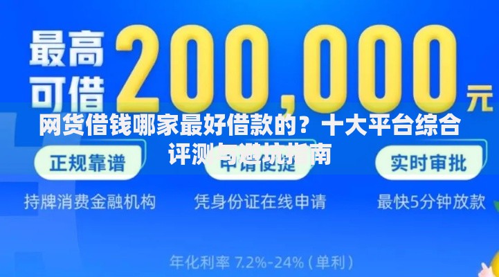 网货借钱哪家最好借款的？十大平台综合评测与避坑指南