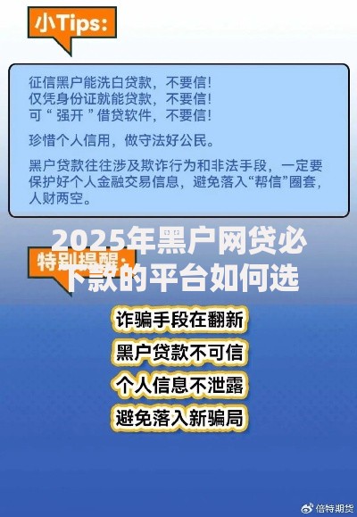 2025年黑户网贷必下款的平台如何选择？权威解析新趋势