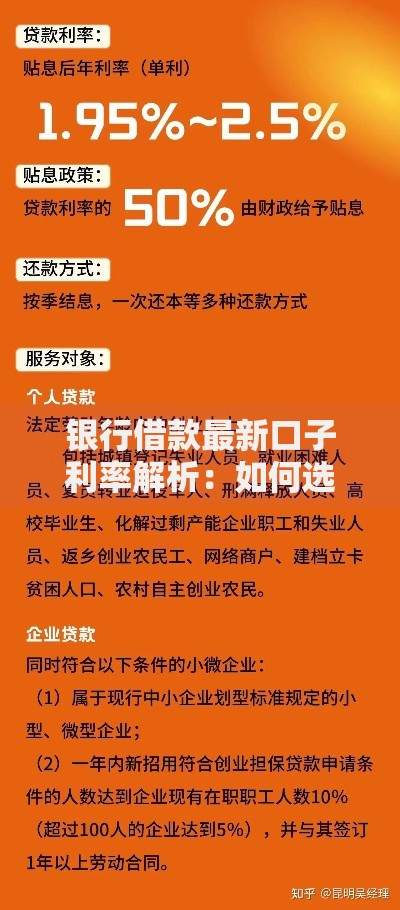 银行借款最新口子利率解析：如何选择低息贷款方案？