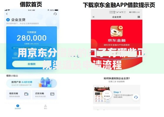用京东分借款的口子有哪些正规渠道及申请流程