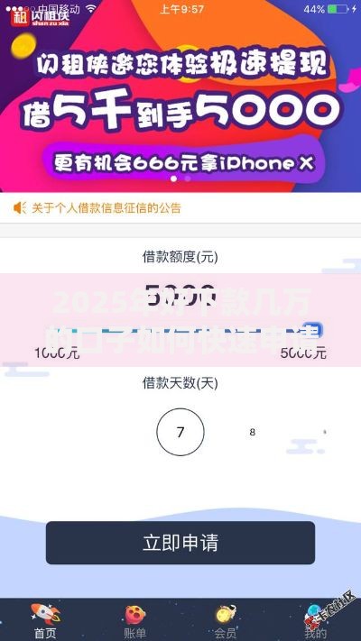 2025年好下款几万的口子如何快速申请