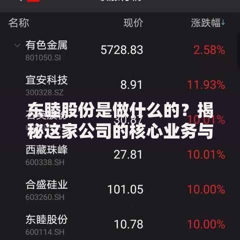 东睦股份是做什么的？揭秘这家公司的核心业务与行业地位