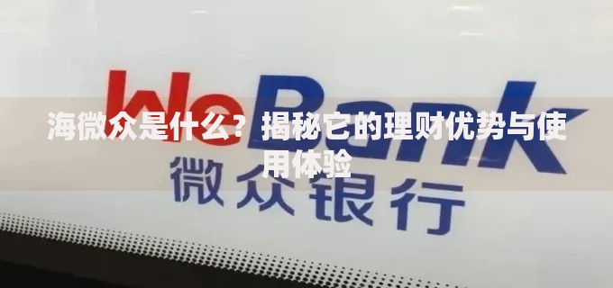 海微众是什么？揭秘它的理财优势与使用体验