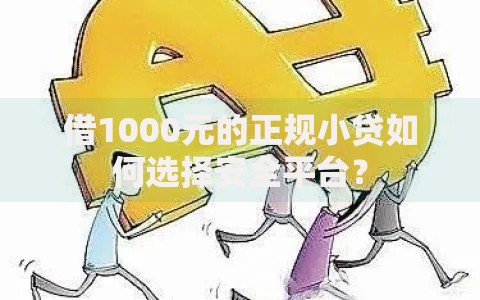 借1000元的正规小贷如何选择安全平台？