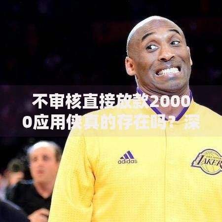 不审核直接放款20000应用侠真的存在吗？深度解析无审核贷款真相