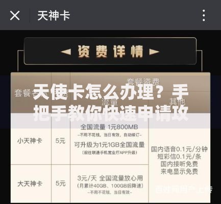 天使卡怎么办理？手把手教你快速申请攻略