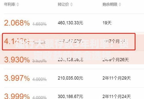建行大额存款3年利率：锁定收益的黄金选择