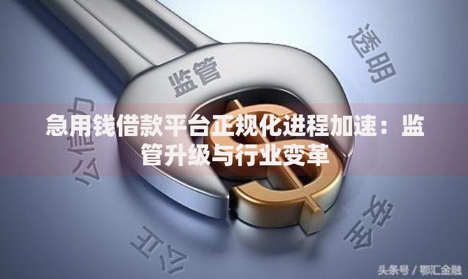 急用钱借款平台正规化进程加速：监管升级与行业变革