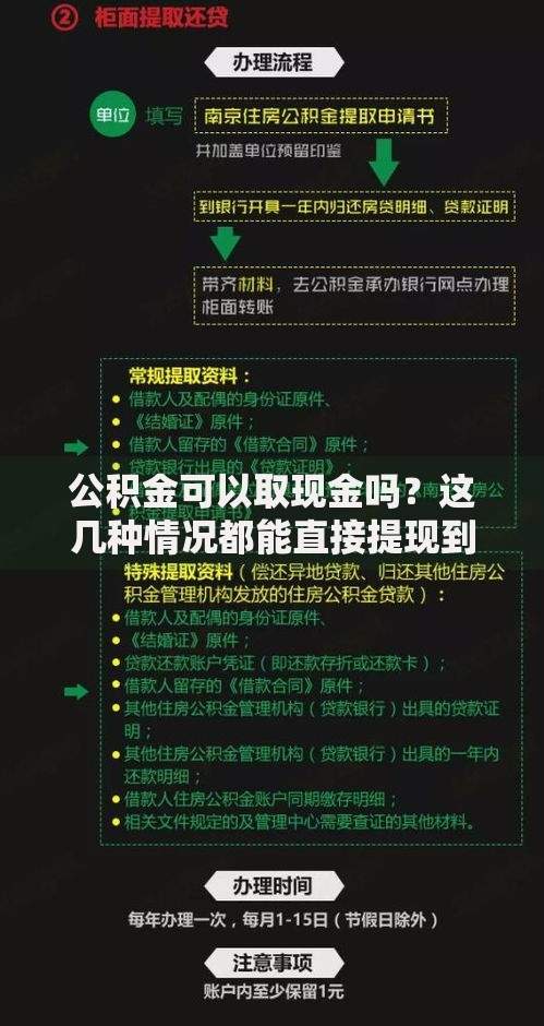 公积金可以取现金吗？这几种情况都能直接提现到银行卡