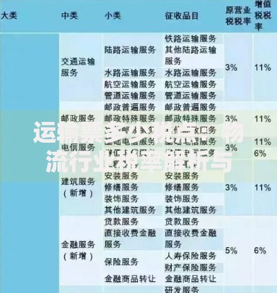 运输票多少税点：物流行业税率解析与避坑指南