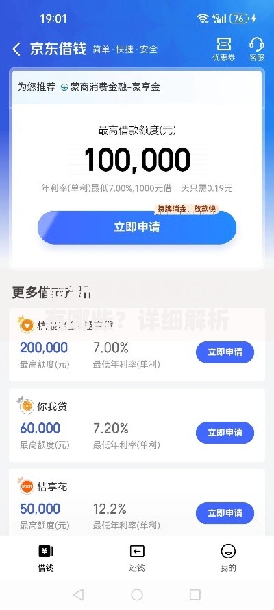 最新京东贷款口子有哪些？详细解析申请攻略与额度对比