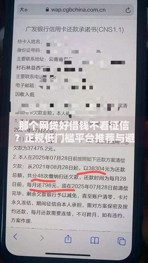 那个网贷好借钱不看征信？正规低门槛平台推荐与避坑指南