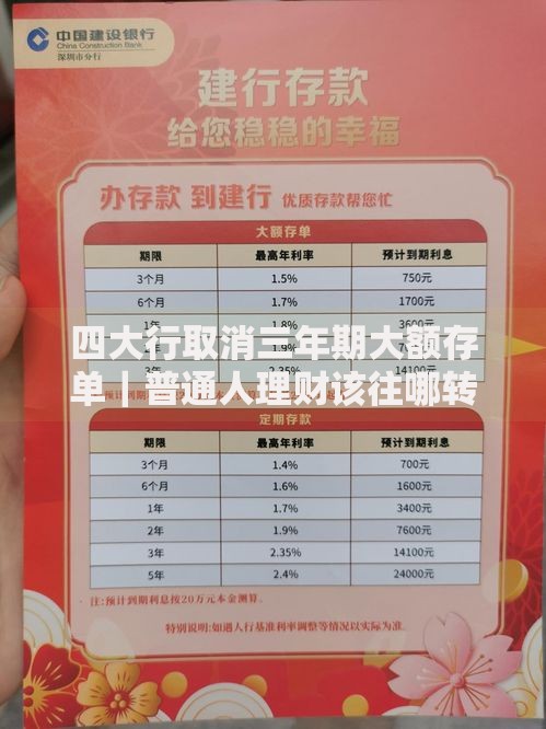 四大行取消三年期大额存单|普通人理财该往哪转方向? 四大行取消三年期大额存单|普通人理财该往哪转方向?