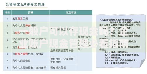 一般户可以存现金吗?企业账户现金管理必看指南 一般户可以存现金吗?企业账户现金管理必看指南