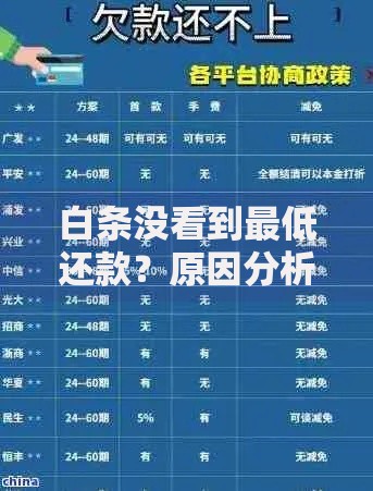 白条没看到最低还款？原因分析与快速解决指南