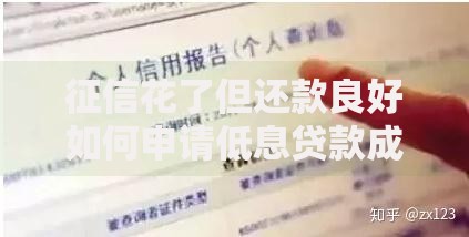 征信花了但还款良好如何申请低息贷款成功获批