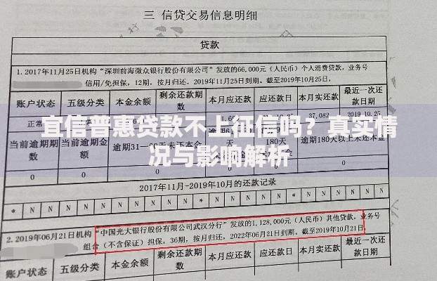宜信普惠贷款不上征信吗？真实情况与影响解析