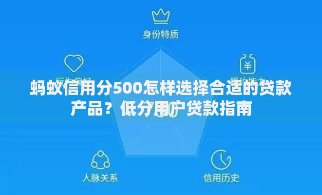 蚂蚁信用分500怎样选择合适的贷款产品？低分用户贷款指南