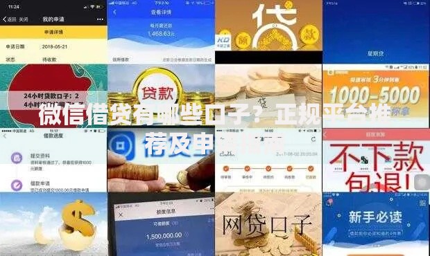 微信借贷有哪些口子？正规平台推荐及申请指南