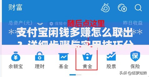 支付宝闲钱多赚怎么取出？详细步骤与实用技巧分享