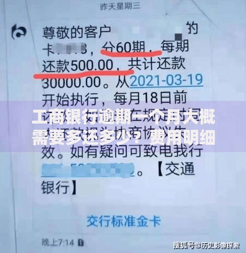 工商银行逾期一个月大概需要多还多少？费用明细与应对方案解析