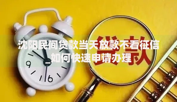 沈阳民间贷款当天放款不看征信_如何快速申请办理