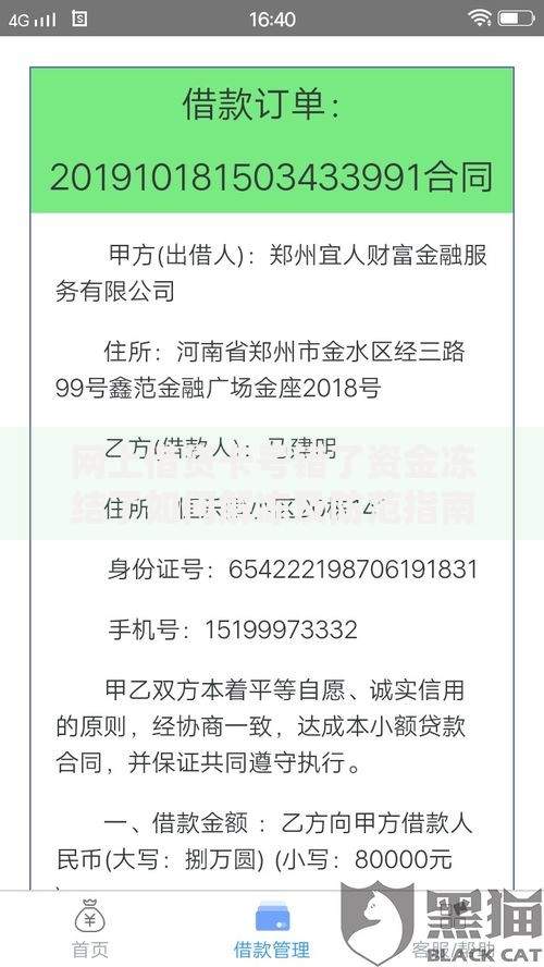 网上借贷卡号错了资金冻结了如何解冻及防范指南