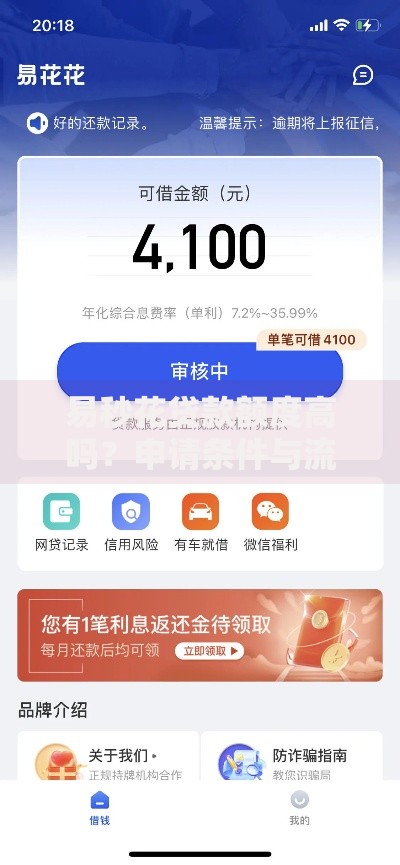 易秒花贷款额度高吗？申请条件与流程全解析
