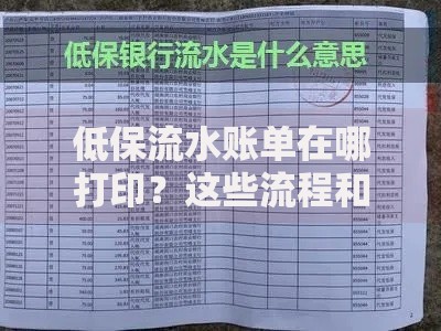 低保流水账单在哪打印？这些流程和渠道要记牢