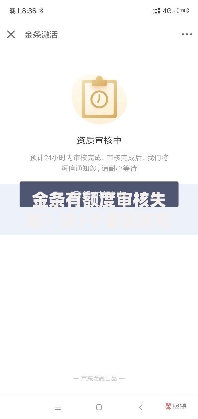 金条有额度审核失败？这5个雷区你可能踩中了