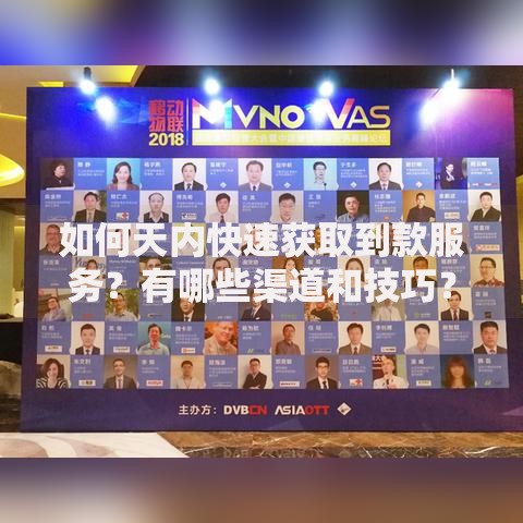 如何天内快速获取到款服务？有哪些渠道和技巧？