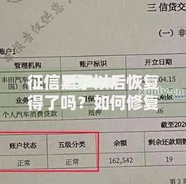 征信黑了以后恢复得了吗？如何修复信用评级与贷款影响解析