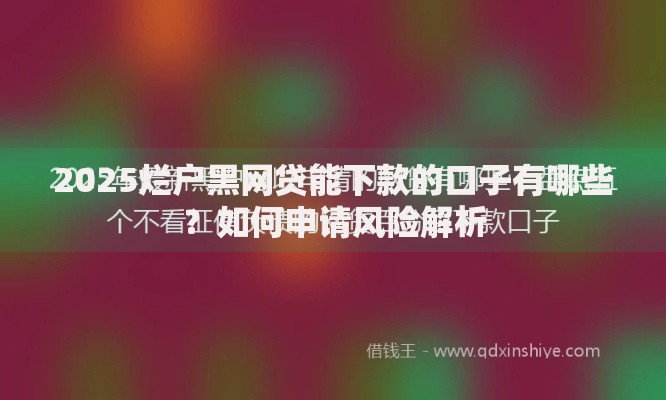 2025烂户黑网贷能下款的口子有哪些？如何申请风险解析