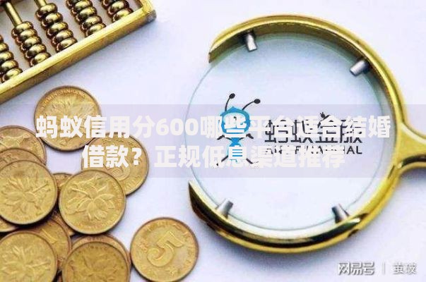 蚂蚁信用分600哪些平台适合结婚借款？正规低息渠道推荐
