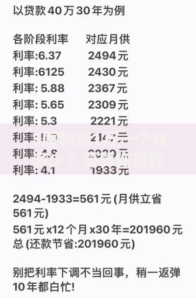 3厘利息1万一个月多少？算算你的钱能“生”多少钱！