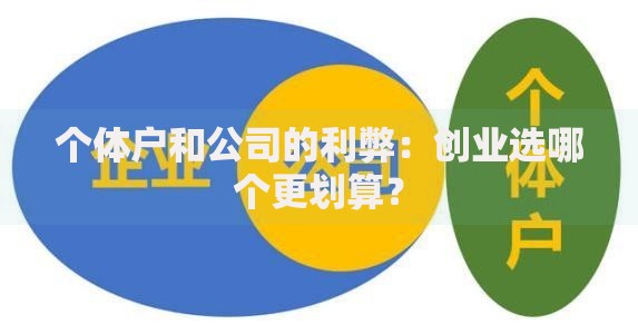 个体户和公司的利弊：创业选哪个更划算？