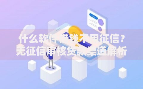 什么软件借钱不用征信？无征信审核贷款渠道解析