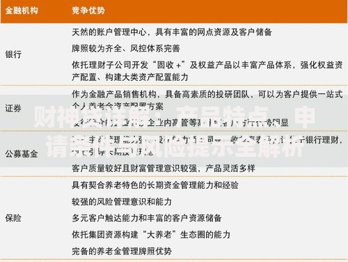 财神贷详解：产品特点、申请条件与风险提示全解析