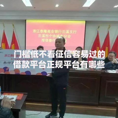 门槛低不看征信容易过的借款平台正规平台有哪些靠谱选择？