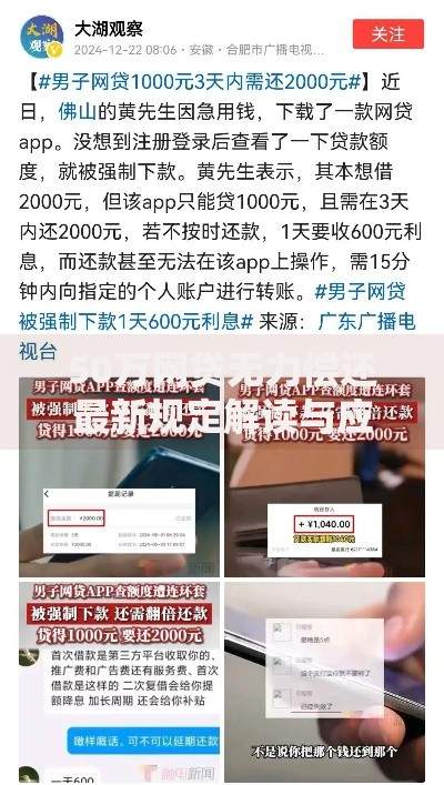 50万网贷无力偿还最新规定解读与应对策略 50万网贷无力偿还最新规定解读与应对策略