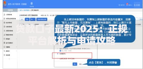 贷款口子最新2025:正规平台解析与申请攻略 贷款口子最新2025:正规平台解析与申请攻略