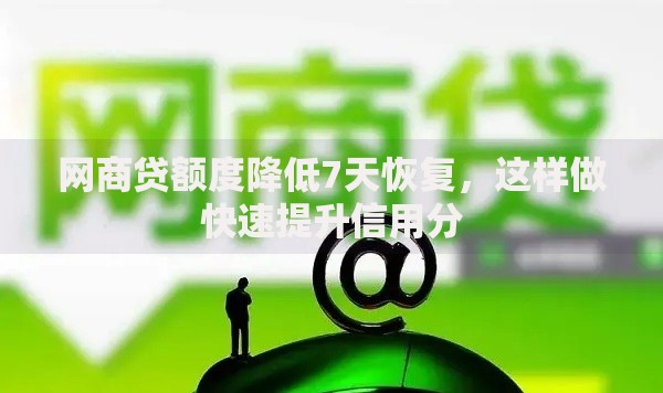 网商贷额度降低7天恢复，这样做快速提升信用分