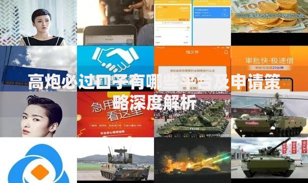 高炮必过口子有哪些平台及申请策略深度解析