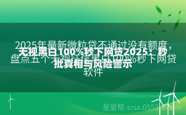 无视黑白100%秒下网贷2025：秒批真相与风险警示